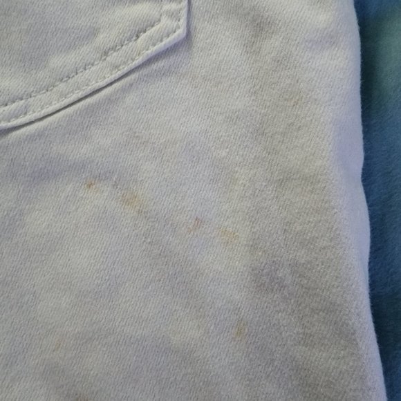 Guess white jean distressed denim pants 32/34 stretch skinny (Minor Staining) - Picture 5 of 11